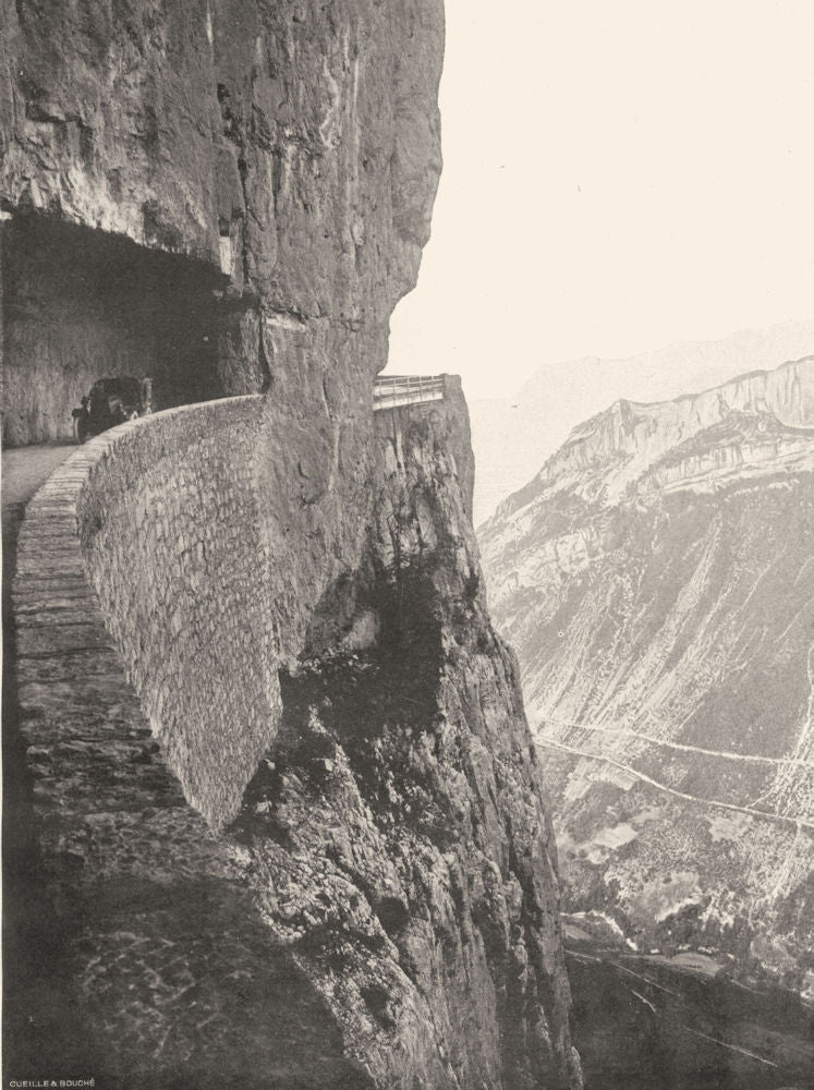 DRÔME. Route de Combe- Laval 1904 old antique vintage print picture